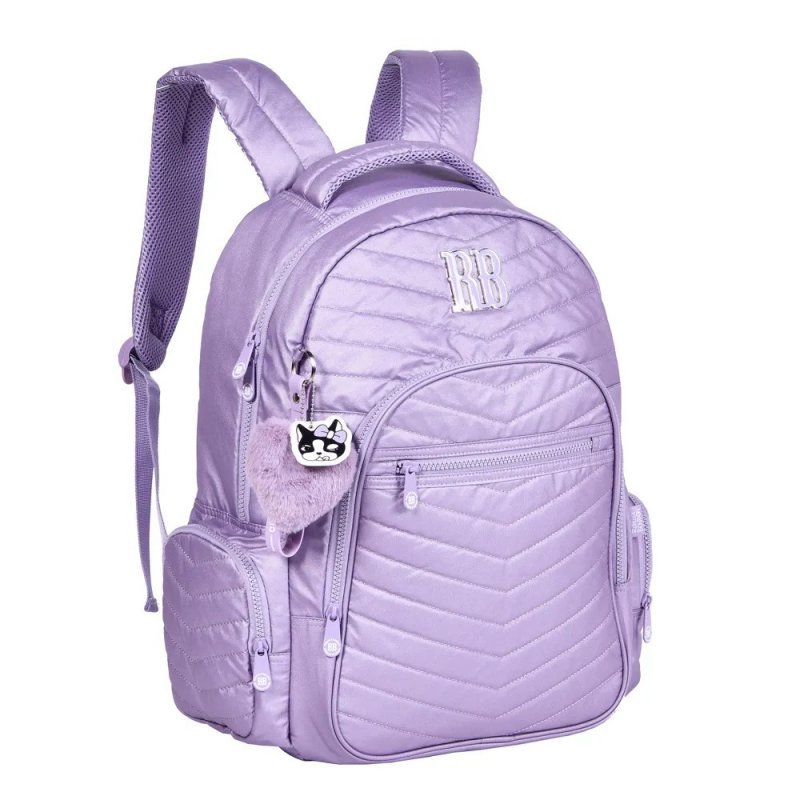 MOCHILA ESCOLAR CRINKLE MATELASSÊ - REBECCA BONBON - RB24050 Lojas Encopel