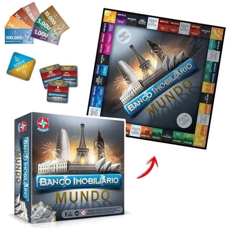 JOGO BANCO IMOBILIARIO MUNDO - ESTRELA Lojas Encopel