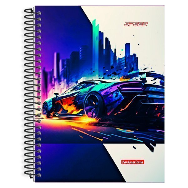 CADERNO ESPIRAL UNIVERSITÁRIO SPEED 80 FOLHAS - PACOTE COM 5 CADERNOS - PANAMERI Lojas Encopel