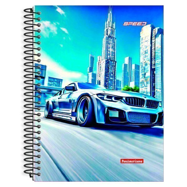 CADERNO ESPIRAL UNIVERSITÁRIO SPEED 80 FOLHAS - PACOTE COM 5 CADERNOS - PANAMERI Lojas Encopel