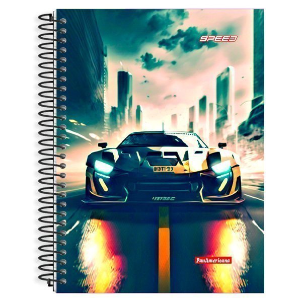 CADERNO ESPIRAL UNIVERSITÁRIO SPEED 80 FOLHAS - PACOTE COM 5 CADERNOS - PANAMERI Lojas Encopel