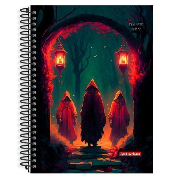 CADERNO UNIVERSITÁRIO DARK DAY 10 MATÉRIAS 160 FOLHAS - PANAMERICANA Lojas Encopel