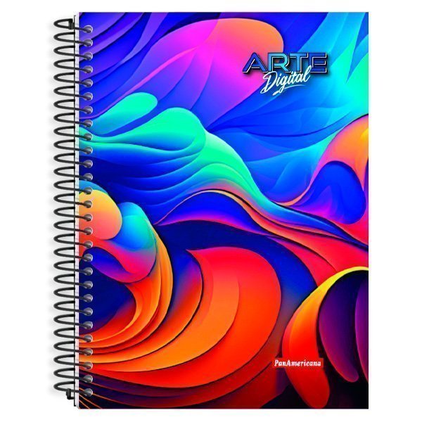 CADERNO UNIVERSITÁRIO ARTE DIGITAL 10 MATÉRIAS 160 FOLHAS - PANAMERICANA  Lojas Encopel