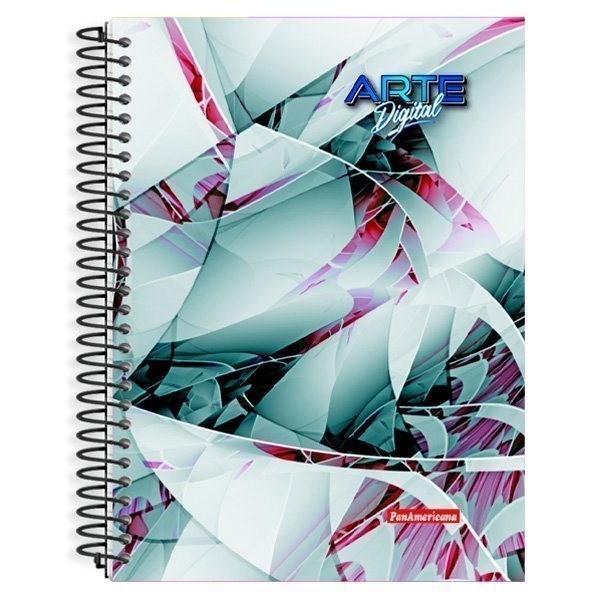 CADERNO UNIVERSITÁRIO ARTE DIGITAL 10 MATÉRIAS 160 FOLHAS - PANAMERICANA  Lojas Encopel