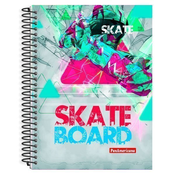 CADERNO UNIVERSITÁRIO SKATE 10 MATÉRIAS 160 FOLHAS - PANAMERICANA  Lojas Encopel