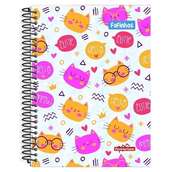 CADERNO BROCHURA 1/4 CAPA DURA FOFINHOS 80 FOLHAS - PANAMERICANA Lojas Encopel