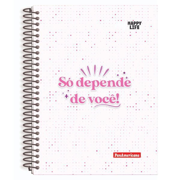 CADERNO UNIVERSITÁRIO HAPPY LIFE 15 MATÉRIAS 210 FOLHAS - PANAMERICANA Lojas Encopel