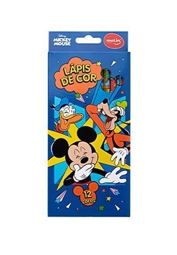 LÁPIS DE COR 12 CORES MICKEY MOUSE - MOLIN Lojas Encopel