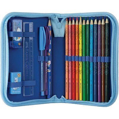 ESTOJO ESCOLAR COMPLETO PETS GATO - FABER-CASTELL Lojas Encopel