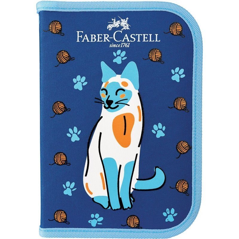 ESTOJO ESCOLAR COMPLETO PETS GATO - FABER-CASTELL Lojas Encopel