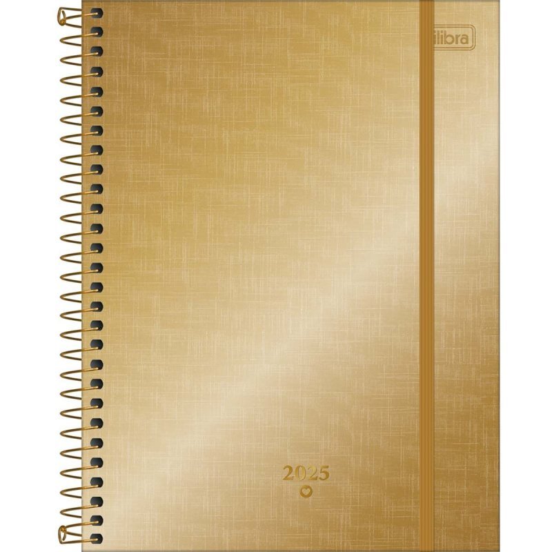 PLANNER ESPIRAL WEST VILLAGE METALIZADO G 2025 - TILIBRA Lojas Encopel