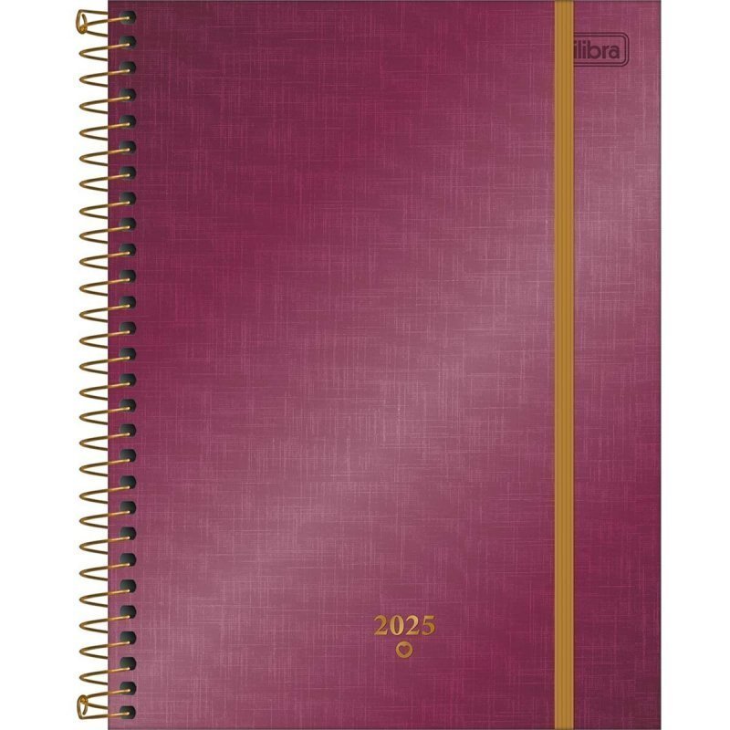 PLANNER ESPIRAL WEST VILLAGE METALIZADO G 2025 - TILIBRA Lojas Encopel