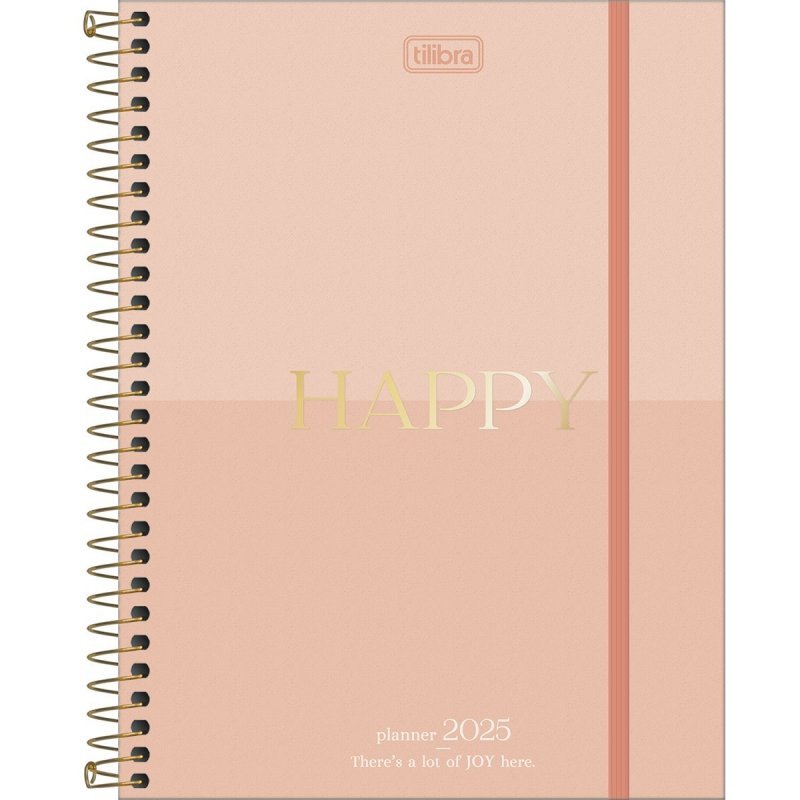 PLANNER ESPIRAL HAPPY 90 G 2025 - TILIBRA Lojas Encopel