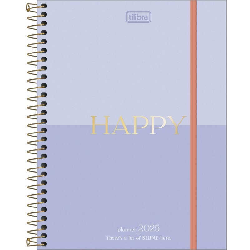 PLANNER ESPIRAL HAPPY 90 G 2025 - TILIBRA Lojas Encopel