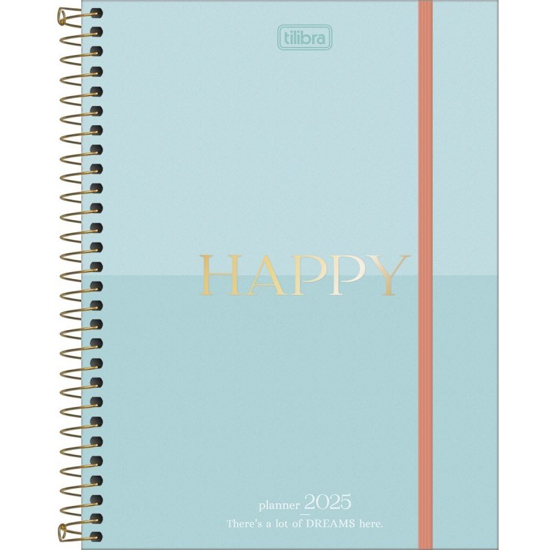 PLANNER ESPIRAL HAPPY 90 G 2025 - TILIBRA Lojas Encopel