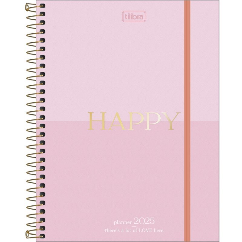 PLANNER ESPIRAL HAPPY 90 G 2025 - TILIBRA Lojas Encopel