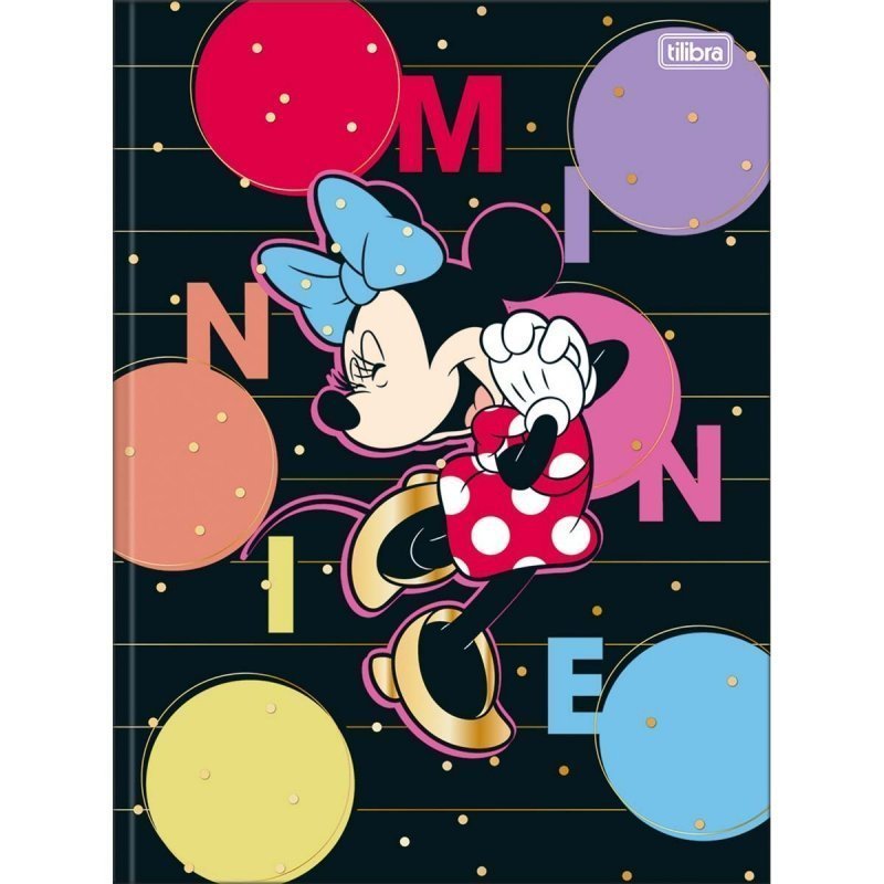 CADERNO BROCHURA CAPA DURA UNIVERSITÁRIO MINNIE 48 FOLHAS - TILIBRA Lojas Encopel