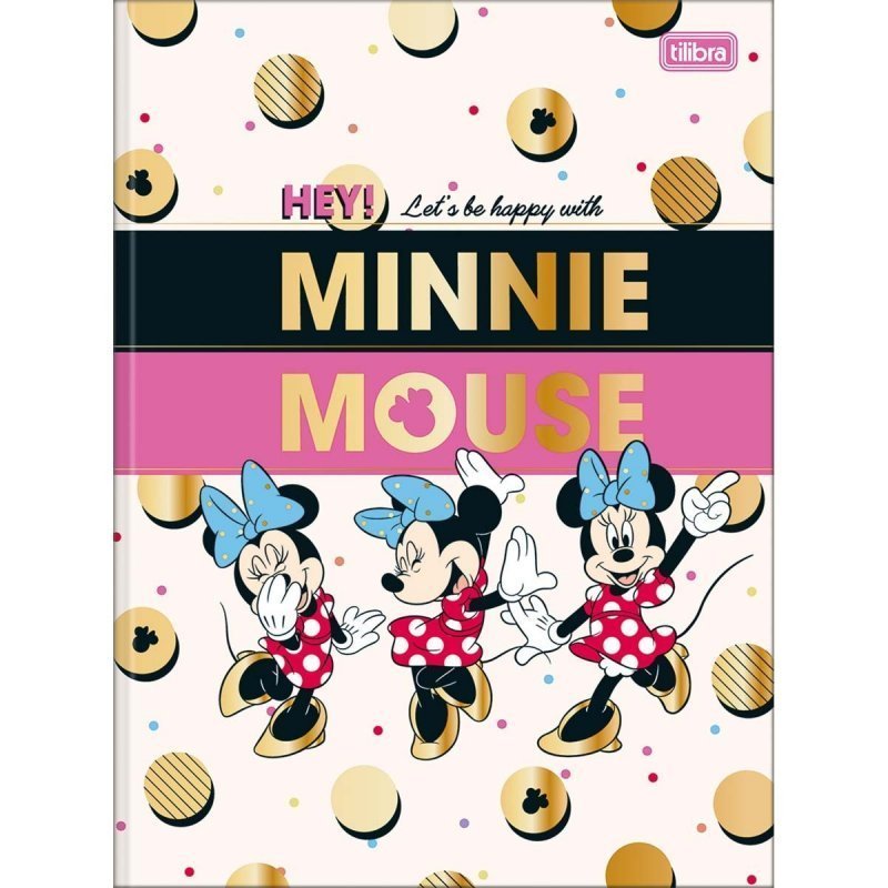 CADERNO BROCHURA CAPA DURA UNIVERSITÁRIO MINNIE 48 FOLHAS - TILIBRA Lojas Encopel