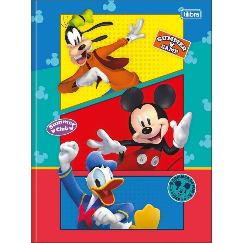 CADERNO BROCHURA CAPA DURA UNIVERSITÁRIO MICKEY 80 FOLHAS - TILIBRA Lojas Encopel