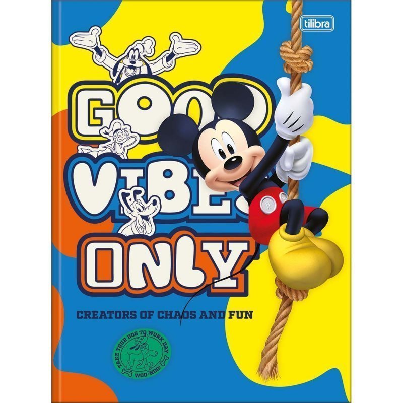 CADERNO BROCHURA CAPA DURA UNIVERSITÁRIO MICKEY 80 FOLHAS - TILIBRA Lojas Encopel