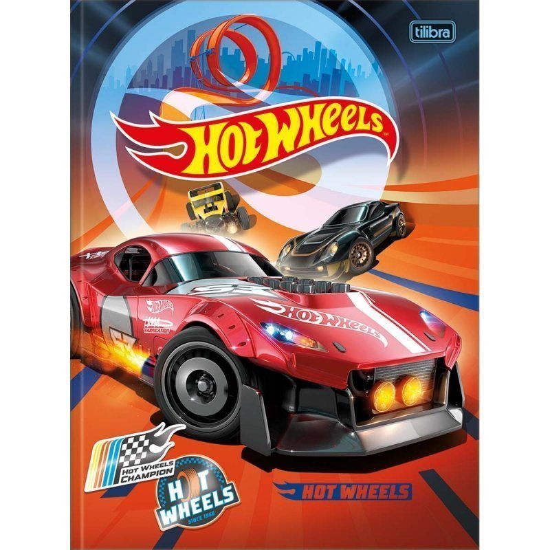 CADERNO BROCHURA CAPA DURA UNIVERSITÁRIO HOT WHEELS 80 FOLHAS - TILIBRA Lojas Encopel