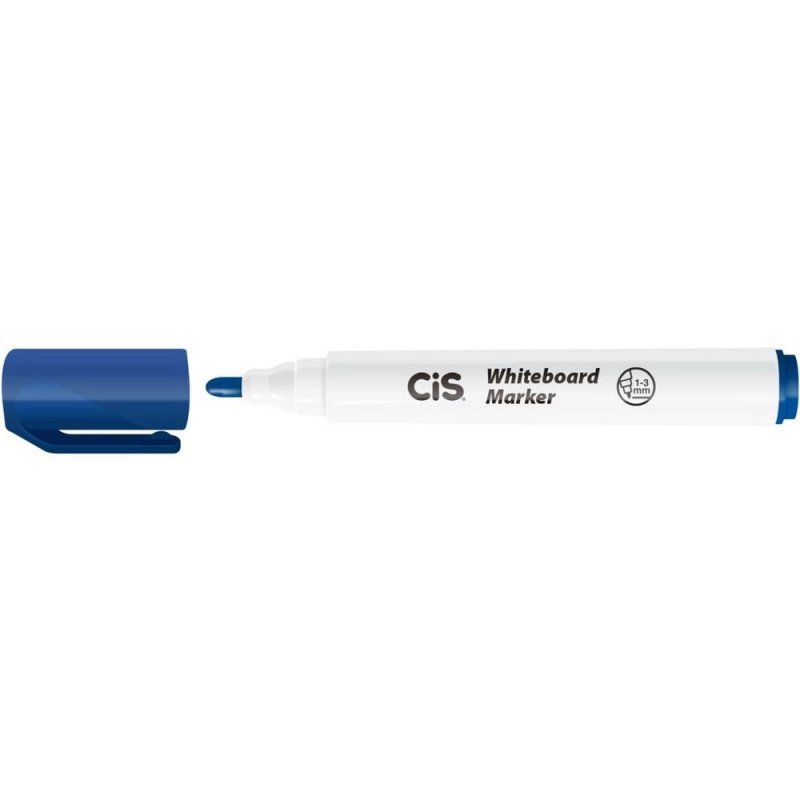 PINCEL PARA QUADRO BRANCO WITHEBOARD MARKER AZUL CAIXA COM 12 UNIDADES - CIS Lojas Encopel