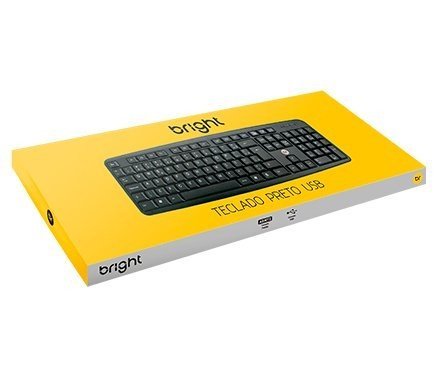 TECLADO USB BASIC PRETO - BRIGHT Lojas Encopel