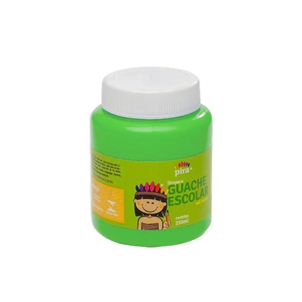 TINTA GUACHE 250ML VERDE CLARO - PIRATININGA - 016VDCL Lojas Encopel