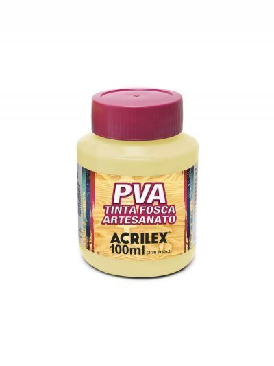 Tinta Pva Fosca Para Artesanato Ml Amarelo Beb Acrilex